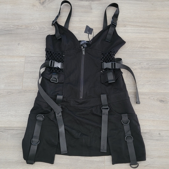 Dolls Kill Dresses & Skirts - Dolls Kill Widow Darkly Devoted Dress Mini Utility sz Large